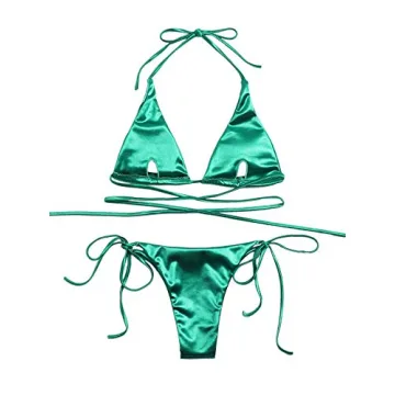 Stylish SOLY HUX Metallic Halter Bikini for Summer