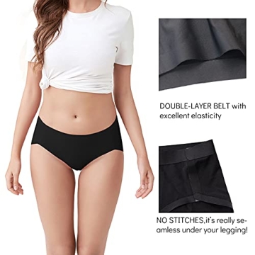 FallSweet No Show Women’s Seamless High Cut Briefs