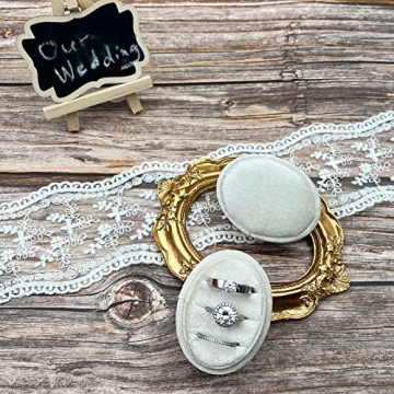 Premium Velvet Ring Box for Wedding Ceremony