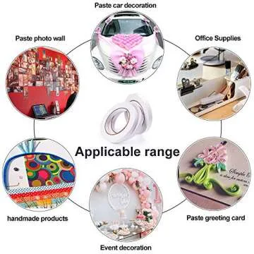 BYUEE Double-Sided Tape Rolls Perfect for Crafting Tasks