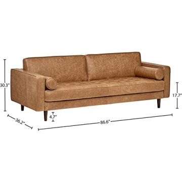 Stylish Rivet Aiden Mid-Century Modern Sofa Couch 86.6"