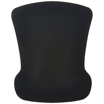 Amazon Basics Irregular Ergonomic Gel Computer Mouse Pad with Wrist Rest for Pain Relief, 20 x 25 cm, Black