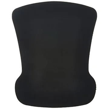 Amazon Basics Irregular Ergonomic Gel Computer Mouse Pad with Wrist Rest for Pain Relief, 20 x 25 cm, Black