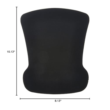 Amazon Basics Irregular Ergonomic Gel Computer Mouse Pad with Wrist Rest for Pain Relief, 20 x 25 cm, Black