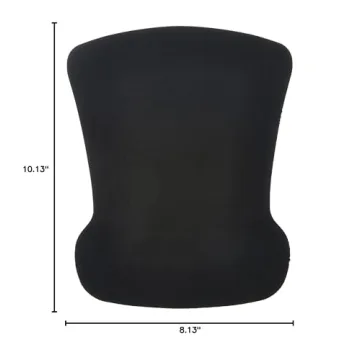Amazon Basics Irregular Ergonomic Gel Computer Mouse Pad with Wrist Rest for Pain Relief, 20 x 25 cm, Black