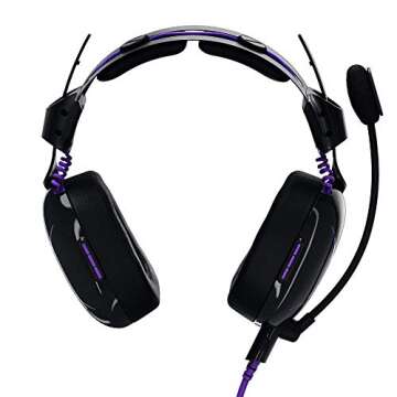 Victrix Pro AF ANC Wired Professional Esports Gaming Headset with Active Noise Cancellation: Xbox Series One, Xbox Series S | X, PC, Windows 10 Computer - Black/Purple