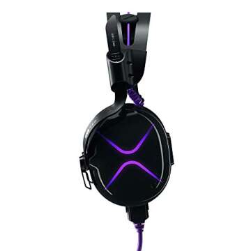 Victrix Pro AF ANC Wired Professional Esports Gaming Headset with Active Noise Cancellation: Xbox Series One, Xbox Series S | X, PC, Windows 10 Computer - Black/Purple