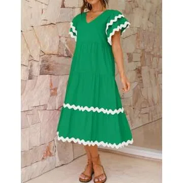 Stylish ZESICA Summer Midi Dress for Women