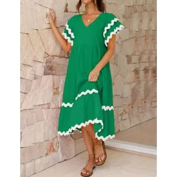 Stylish ZESICA Summer Midi Dress for Women