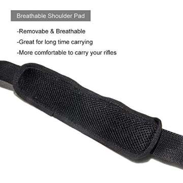 2 Point Rifle Sling Padded Gun Strap Removable Paracord Quick Adjustable Length Nylon Shoulder Strap for Outdoor Sport Hunting Shooting Gun Carrying