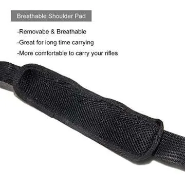 2 Point Rifle Sling Padded Gun Strap Removable Paracord Quick Adjustable Length Nylon Shoulder Strap for Outdoor Sport Hunting Shooting Gun Carrying