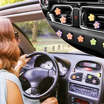 Cute Flower Car Air Vent Clips Set - Tallew 12 Pcs