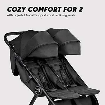 Baby Jogger City Tour 2 Double Stroller for Travel Convenience
