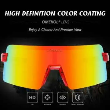 OMEKOL Age 8-18 Youth Polarized Baseball Sunglasses Boys Girls Sports Sun Glasses UV400 Goggles Head Width Less Than 5 Inch - AP5-S