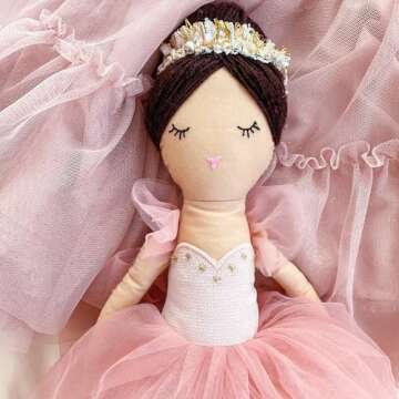 MON AMI Juliet The Prima Ballerina Stuffed Doll - 22”, Plush Ballerina Doll for Girls, Use as Toy ...