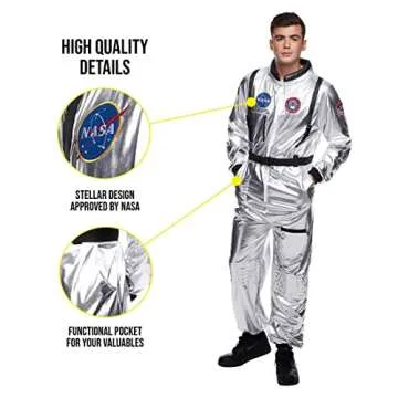 Morph Astronaut Costume Adult Space Suit Astronaut Costumes For Men Adult Astronaut Costume Mens NASA Costume Size L Large