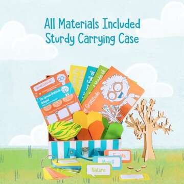 Open The Joy Gratitude Box for Kids - DIY Wooden Craft, Clay Bowl Kit, Origami Activities, Gratitude...