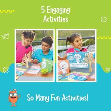 Open The Joy Gratitude Box for Kids - DIY Wooden Craft, Clay Bowl Kit, Origami Activities, Gratitude Journal, and Reflection Cards - Educational Emotional Learning Toys for Ages 4+