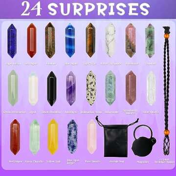 Advent Calendar 2024 with 21 Crystals & Healing Stones Kit
