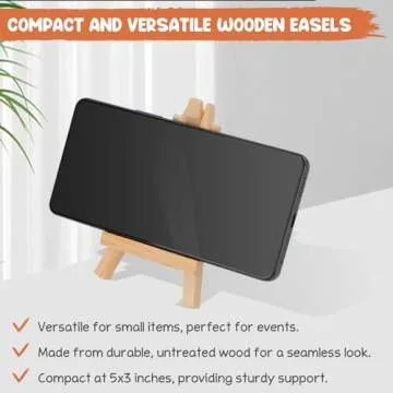 WOWOSS Mini Wood Display Easel - Elegant 12 Pack Holder