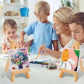WOWOSS Mini Wood Display Easel - Elegant 12 Pack Holder