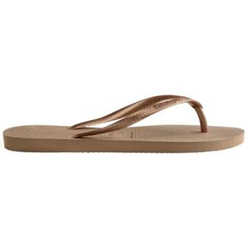 Havaianas Women's Slim Sandals - Stylish Rose Gold Comfort
