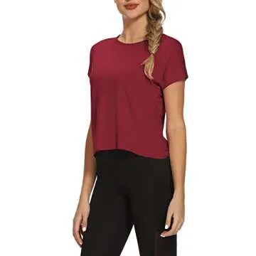 Mippo Workout Shirt for Women, Stylish & Versatile Gym Top