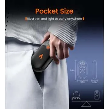 8000mAh Rechargeable Hand Warmers 2 Pack, 24Hrs Long Heating Electric Hand Warmers, Magnetic Portable Handwarmers with 3 Heat Settings, Gifts for Men, Women, Camping, Hunting, Golf, Football