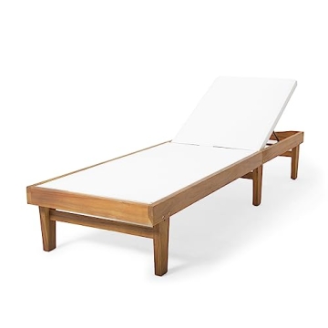Stylish Acacia Wood Outdoor Chaise Lounge by Christopher Knight Home - Perfect for Relaxation and Du...