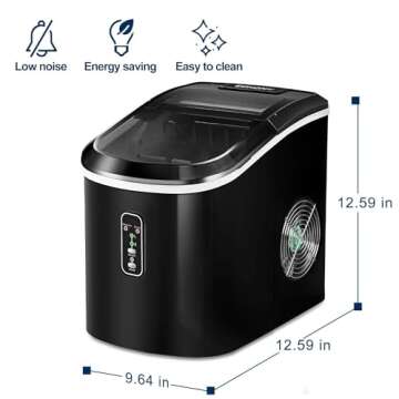 Compact EUHOMY Ice Maker - 26 lbs Daily Production