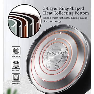 VICALINA Whistling Stainless Steel Tea Kettle for Home