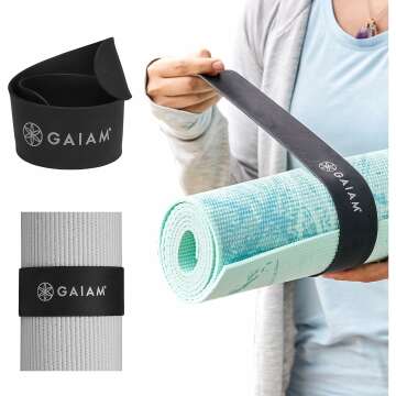 Gaiam Yoga Mat Strap Slap Band - Easy Storage Solution