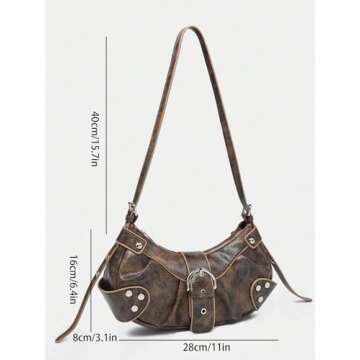 Elegant Verdusa Pleated Hobo Shoulder Bag for Women