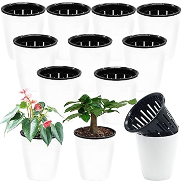Haawooky 12 PCS Self Watering Plastic Planter - Perfect for Herbs & Succulents