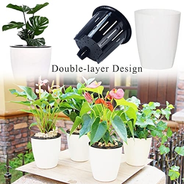 Haawooky Self Watering Planters Set for Easy Plant Care