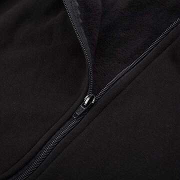 GRACE KARIN Loose Pocket Zipper Fleece Tunic Sweatshirt Hoodies Outwear Black Size M CL133-1