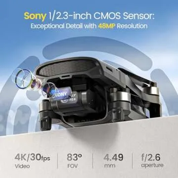 Holy Stone HS900 249g Lightweight GPS Drones with Camera for Adults 4K; 3 Axis Brushless Gimbal Dron...