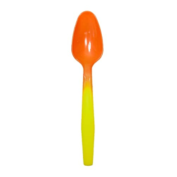 Color Changing Reusable Spoons, Pack of 25, Assorted Colors, reacts to cold food temperatures and changes color -yogurt, ice cream, gelato, cold drinks - PACKED IN USA (25 Assorted Colors)