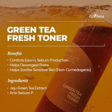 ISNTREE Green Tea Fresh Toner for Hydrated, Clear Skin