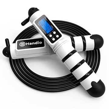 Jump Rope, H Handio Jump Rope with Counter, Workout Jumping Rope with Steel Ball Bearings, Adjustabl...