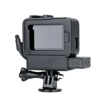 Vlogging Protective Case for GoPro Hero 7/6/5 with Cold Shoe Mount Microphone Adapter Storage W Back...