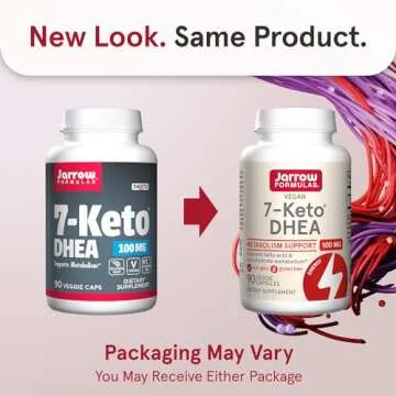 Jarrow Formulas 7-Keto DHEA 100 mg - Up to 90 Servings (Veggie Caps) Dietary Supplement - Carbohydra...