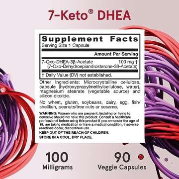 Jarrow Formulas 7-Keto DHEA 100 mg - Up to 90 Servings (Veggie Caps) Dietary Supplement - Carbohydrate Metabolism Support - Non-GMO - Gluten Free - Vegan