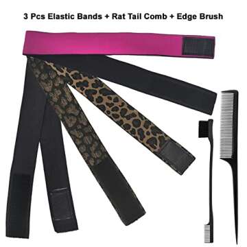 AIFIHIYI Elastic Bands Set for Wigs with Styling Tools