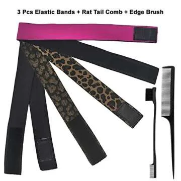 AIFIHIYI Elastic Bands Set for Wigs with Styling Tools