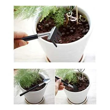 BlueMake Succulent Plants Tools,Mini Garden Hand Transplanting Succulent Tools Miniature Planting,Set for Indoor Miniature Fairy Garden Plant Care (15pcs Tools Set)
