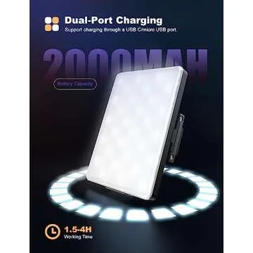 Rechargeable Selfie Light with 3 Color Temperatures