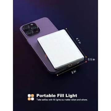 Rechargeable Selfie Light with 3 Color Temperatures