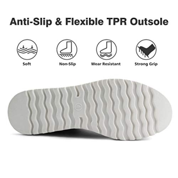 JABASIC Womens Chelsea Elastic Ankle Boots Waterproof Flat Boots (5,Tan)