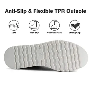 JABASIC Womens Chelsea Elastic Ankle Boots Waterproof Flat Boots (5,Tan)